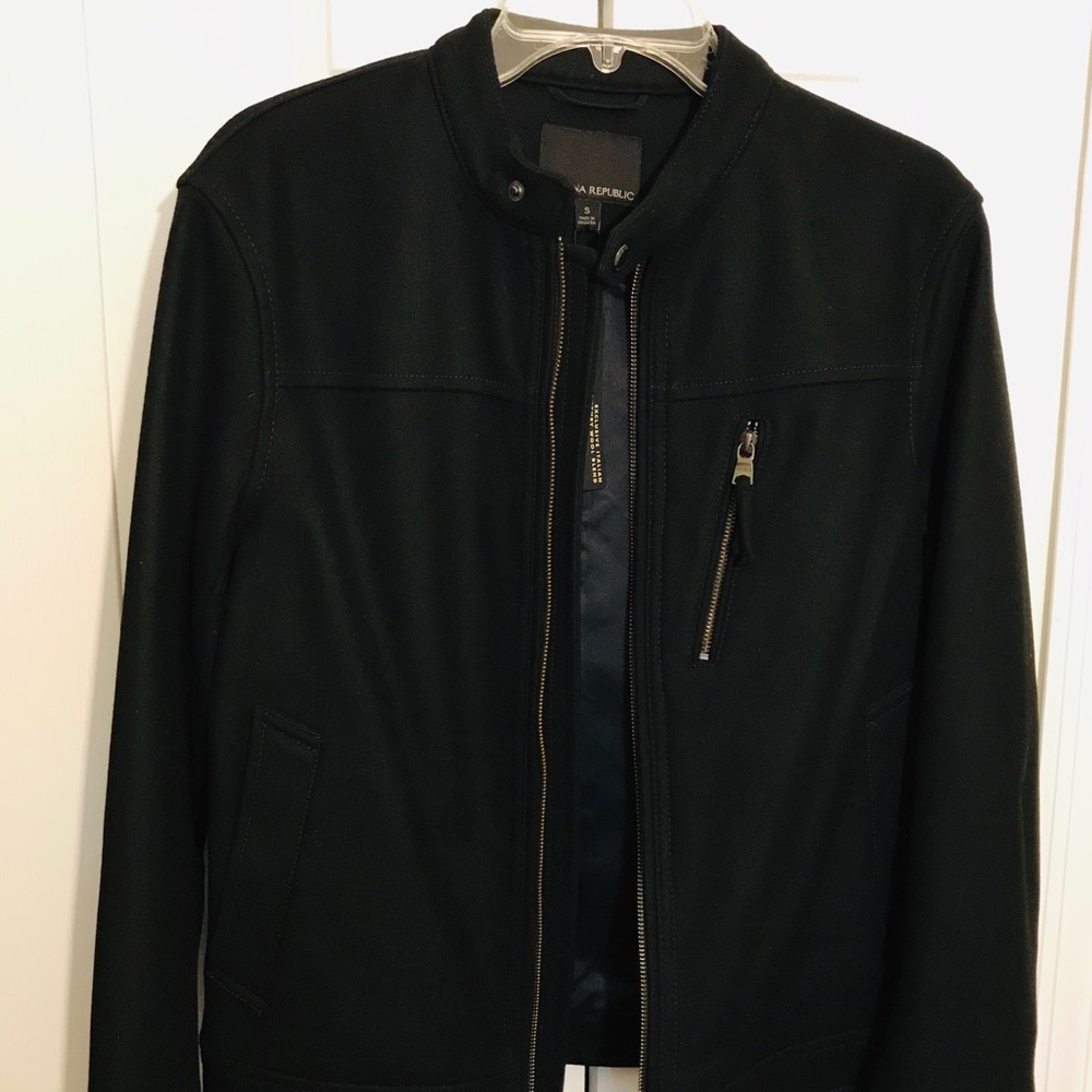Banana Republic Men’s Wool Blend Zip black Jacket